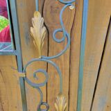 Art Deco 1930s wrought iron coat rack and hat stand