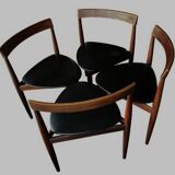 Set of 4 Scandinavian dining chairs by Hans Olsen for Frem Røjle.