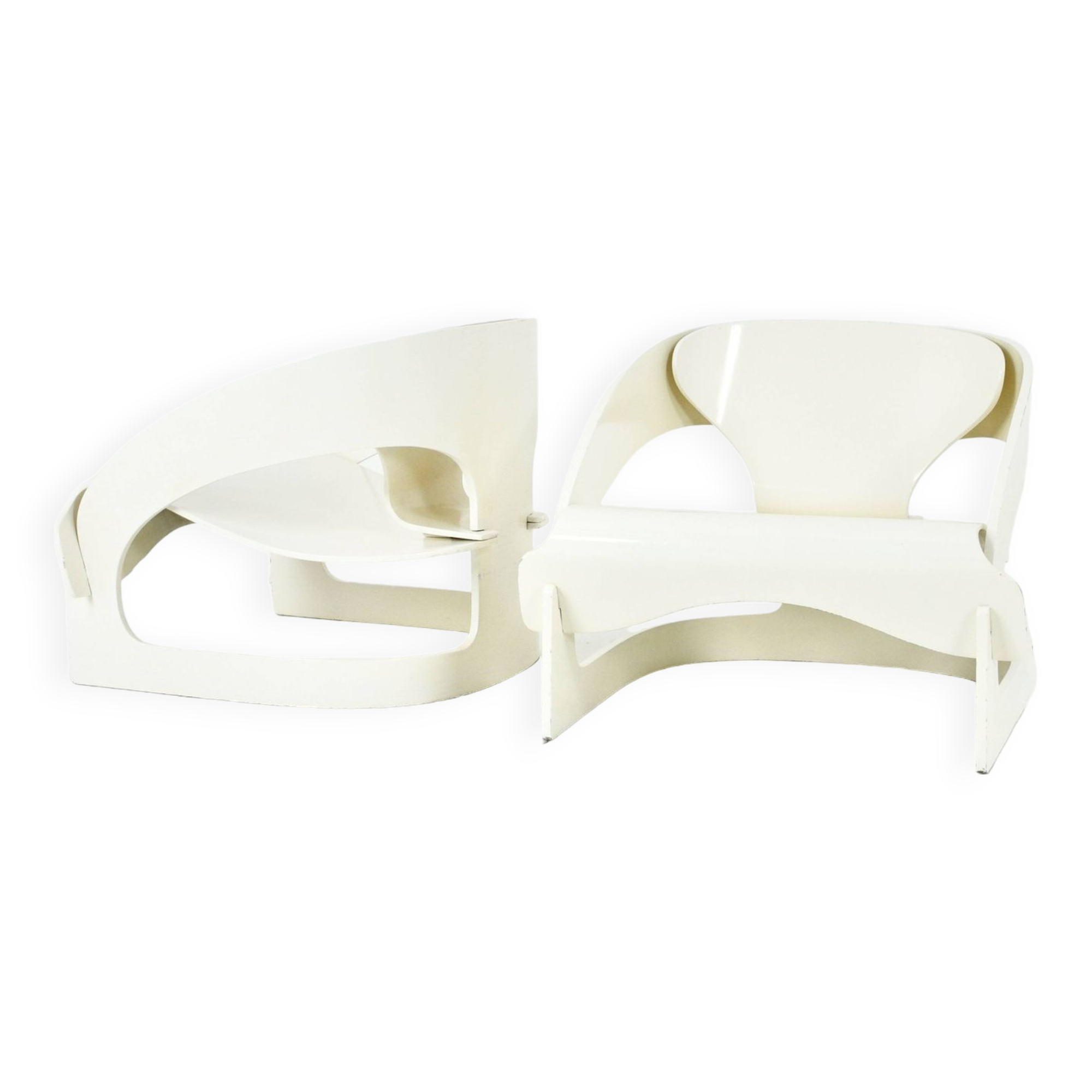 Pair of Model 4801 Armchairs by Joe Colombo for Kartell, 1960s