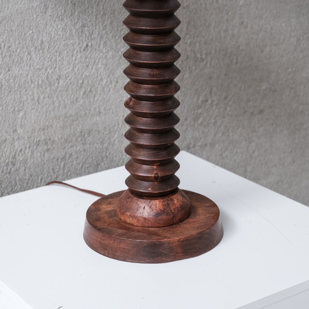 French oak table lamp