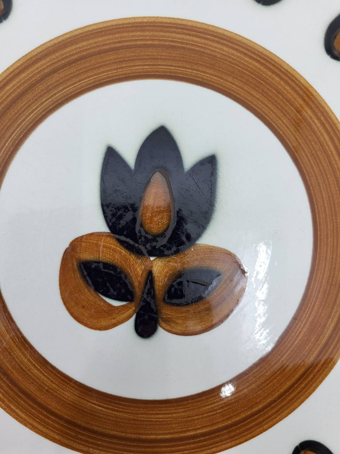 Boch la Louvière Kimono plate set Belgium 1970 (Set of 7)