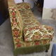 Vintage velvet flowers fringed sofa