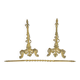 Pair of gilded bronze andirons decorated with serpents.