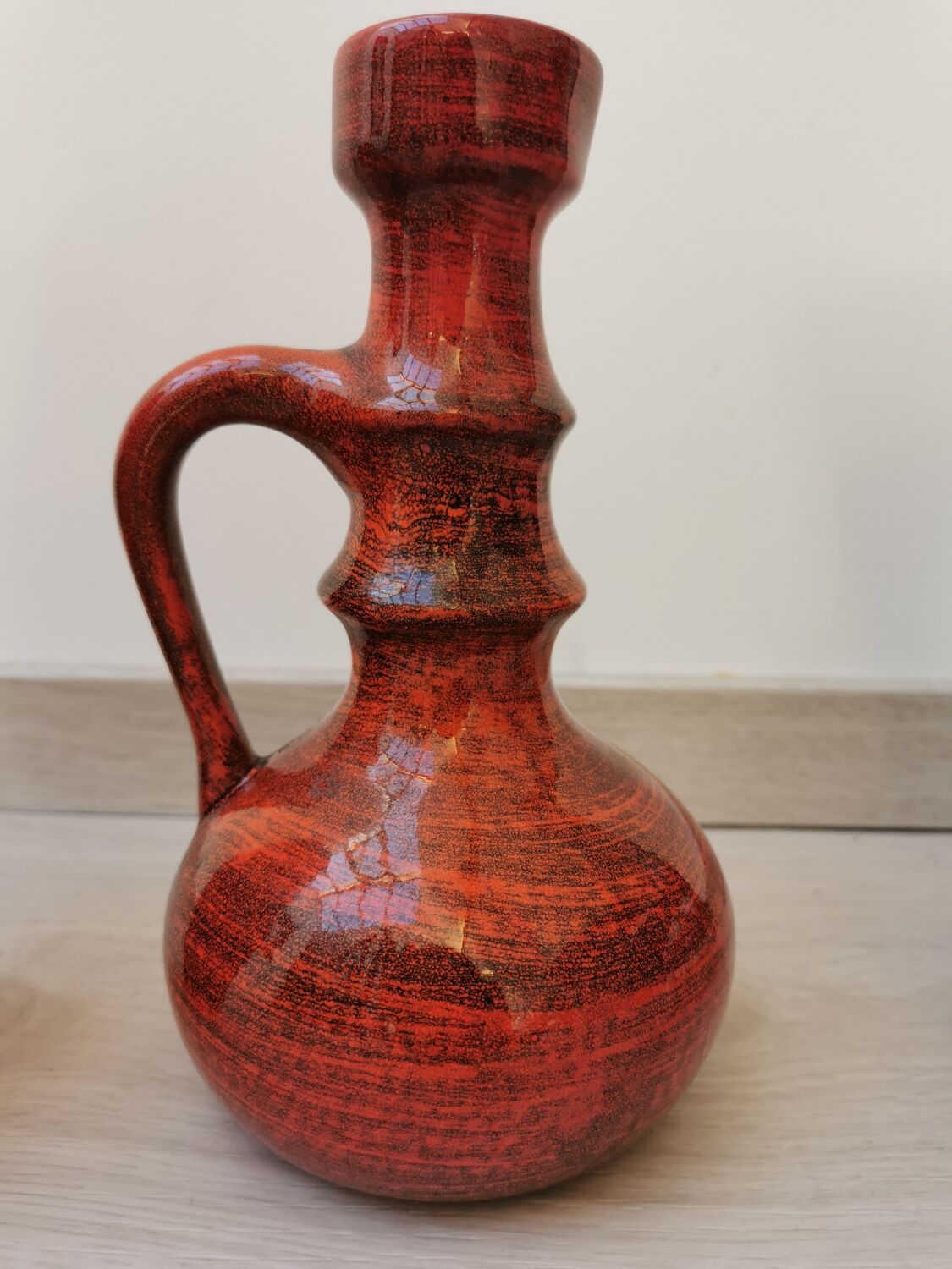 Vintage Scheurich vases, red