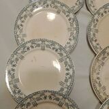 Set of 8 hazelnut Sarreguemines plates