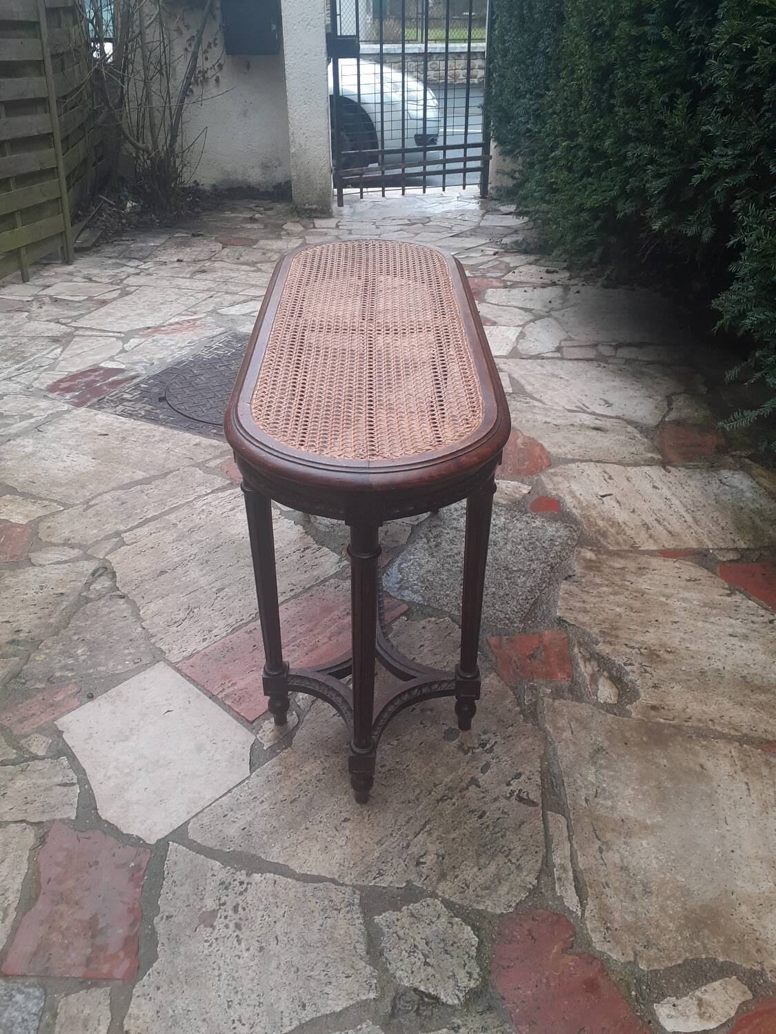 Cannes Louis XVI style wooden bench