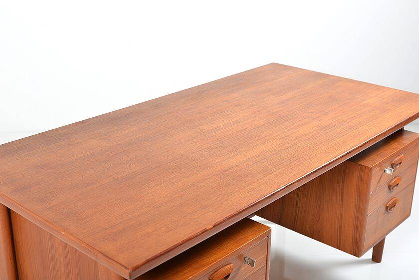 Freestanding Teak Desk by Kai Kristiansen