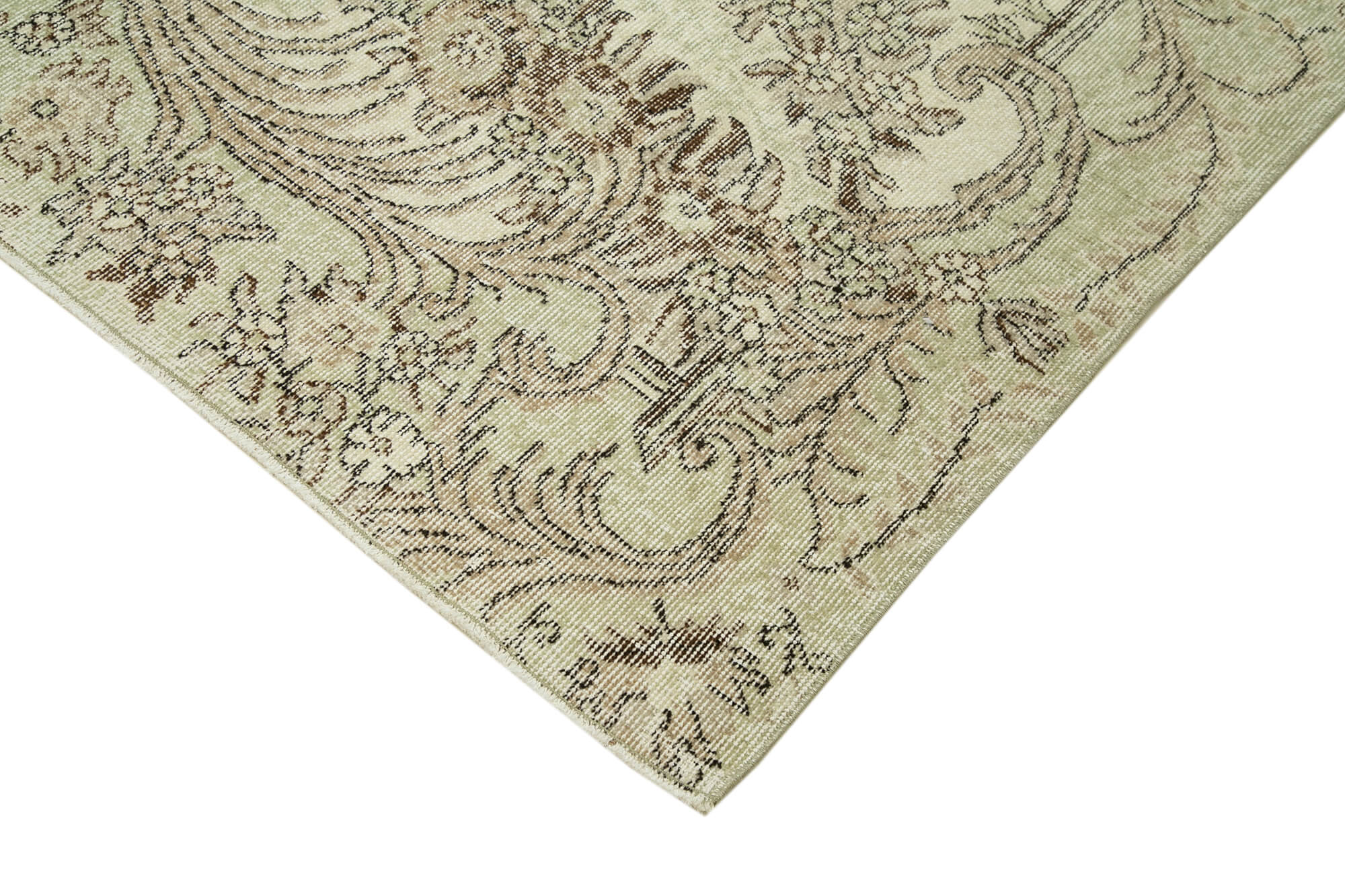 Handwoven anatolian beige rug 202 cm x 312 cm