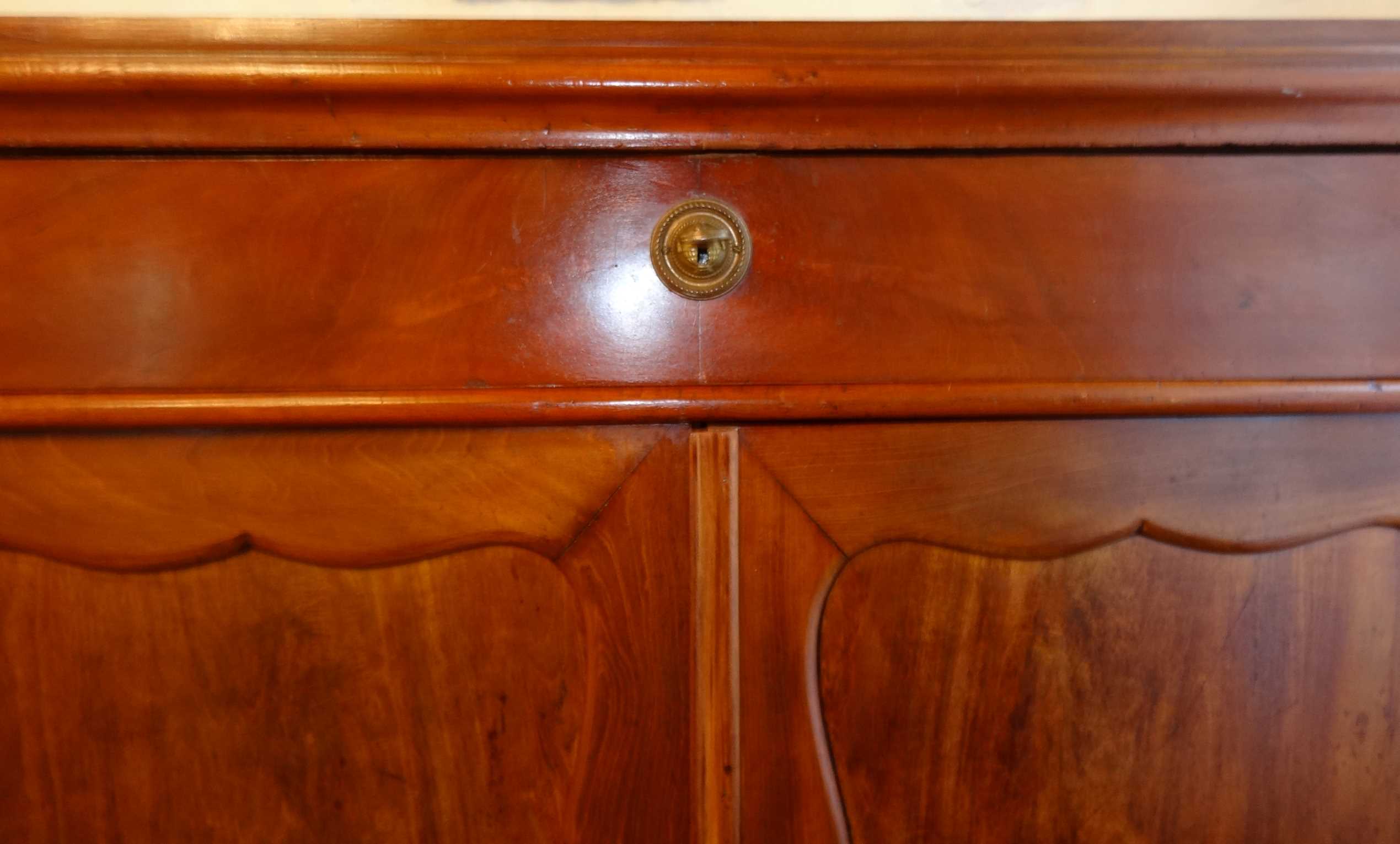 Low antique 19th century mahogany buffet