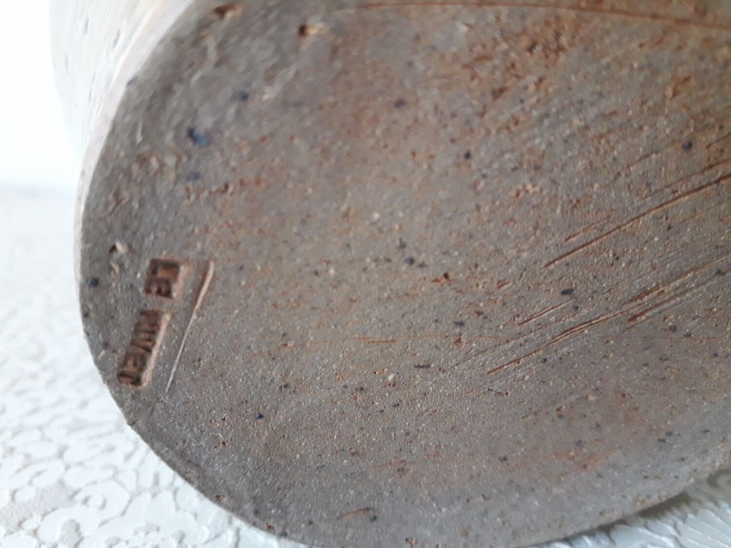 Le Rivet enamelled stoneware carafe and pot with herbarium motifs