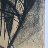 heide lindecke, untitled, circa 1960-70. charcoal on paper