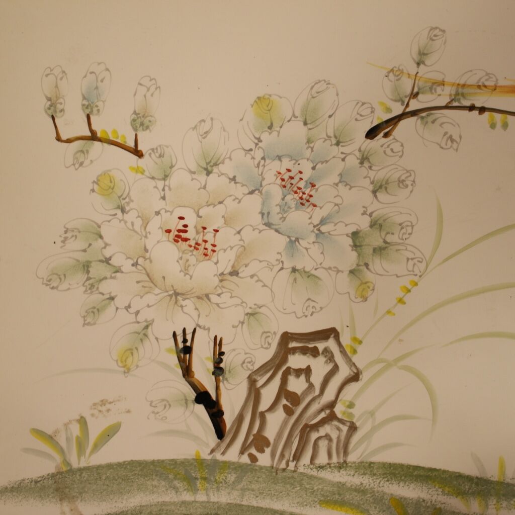 Four lacquered and painted living room coffee tables