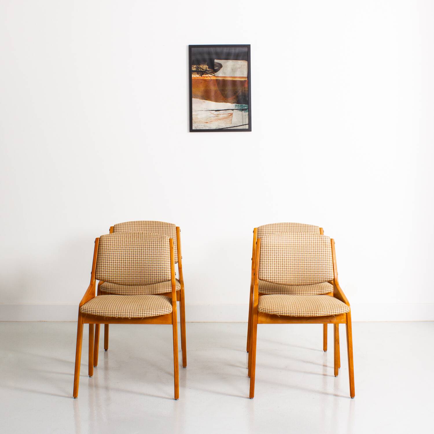 Vintage set of 4 Danish dining chairs