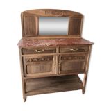 Buffet / Desserte en bois massif vintage, style Art Déco