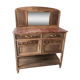 Vintage solid wood sideboard / serving trolley, Art Deco style