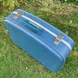 Blue vintage mini suitcase
