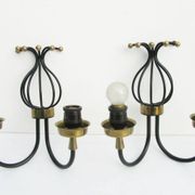 Set of 2 Italian vintage  wall light sconces in style Arredoluce/ Stilnovo