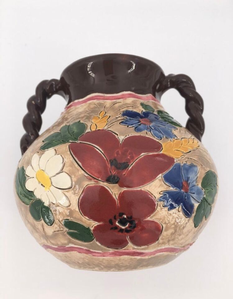 Jérôme MASSIER, Vallauris, France - Vase with handles in glazed earth - 1950s