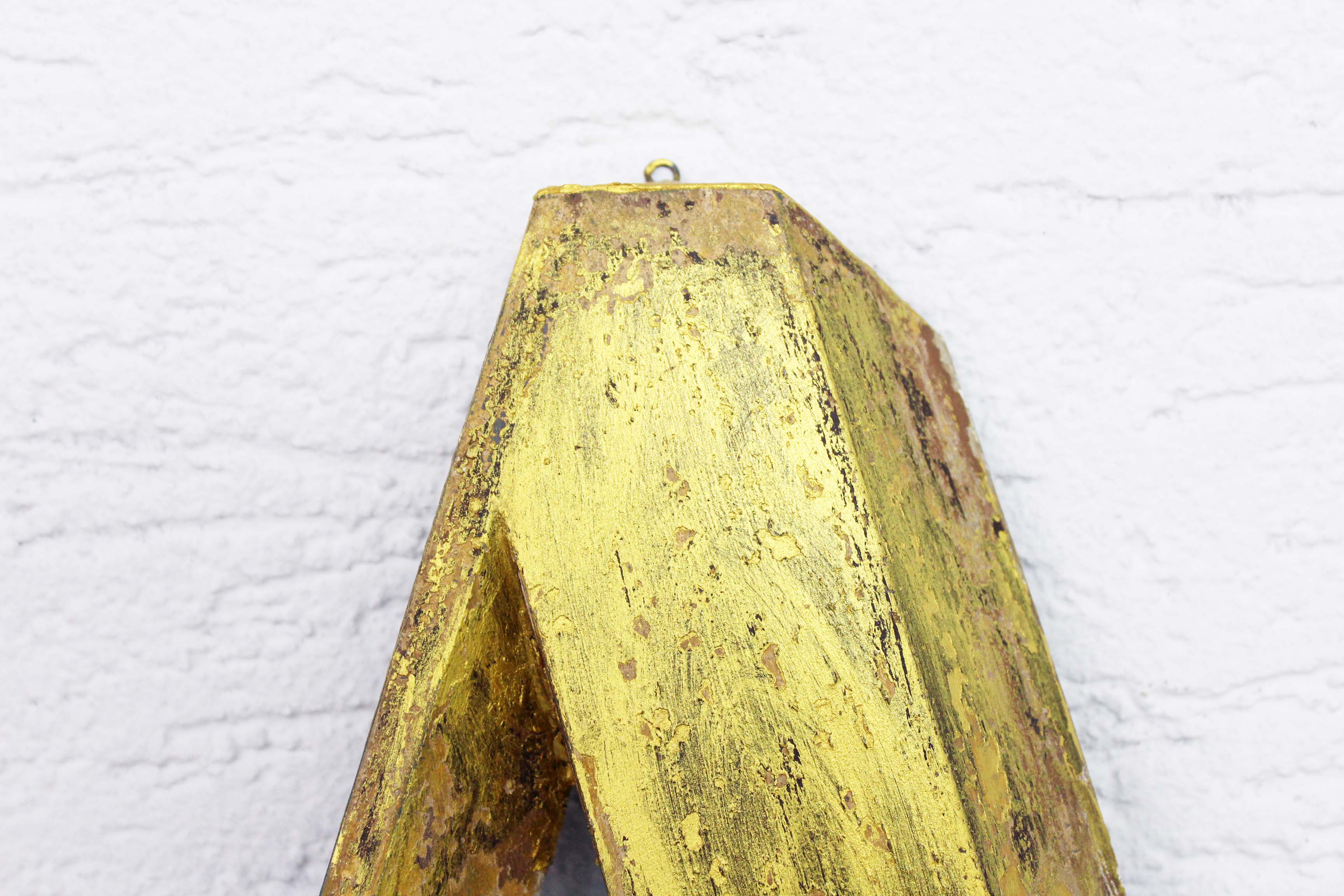 Old letter "A" metal color gold