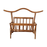 Porte revues en rotin vintage