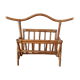 Vintage rattan magazine holder