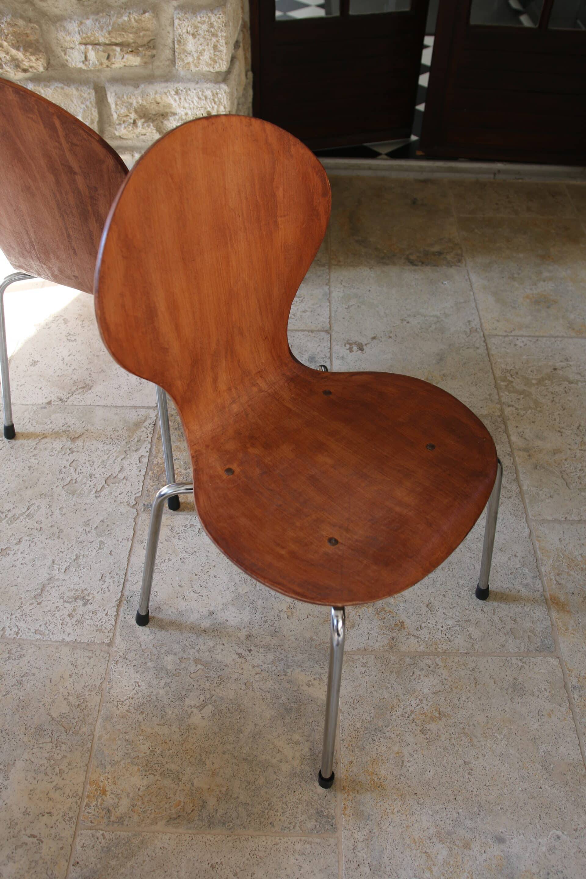 Set of 4 vintage Scandinavian chairs