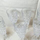 6 Bohemian Crystal Champagne Flutes