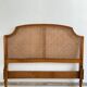 Vintage canning and rattan headboard