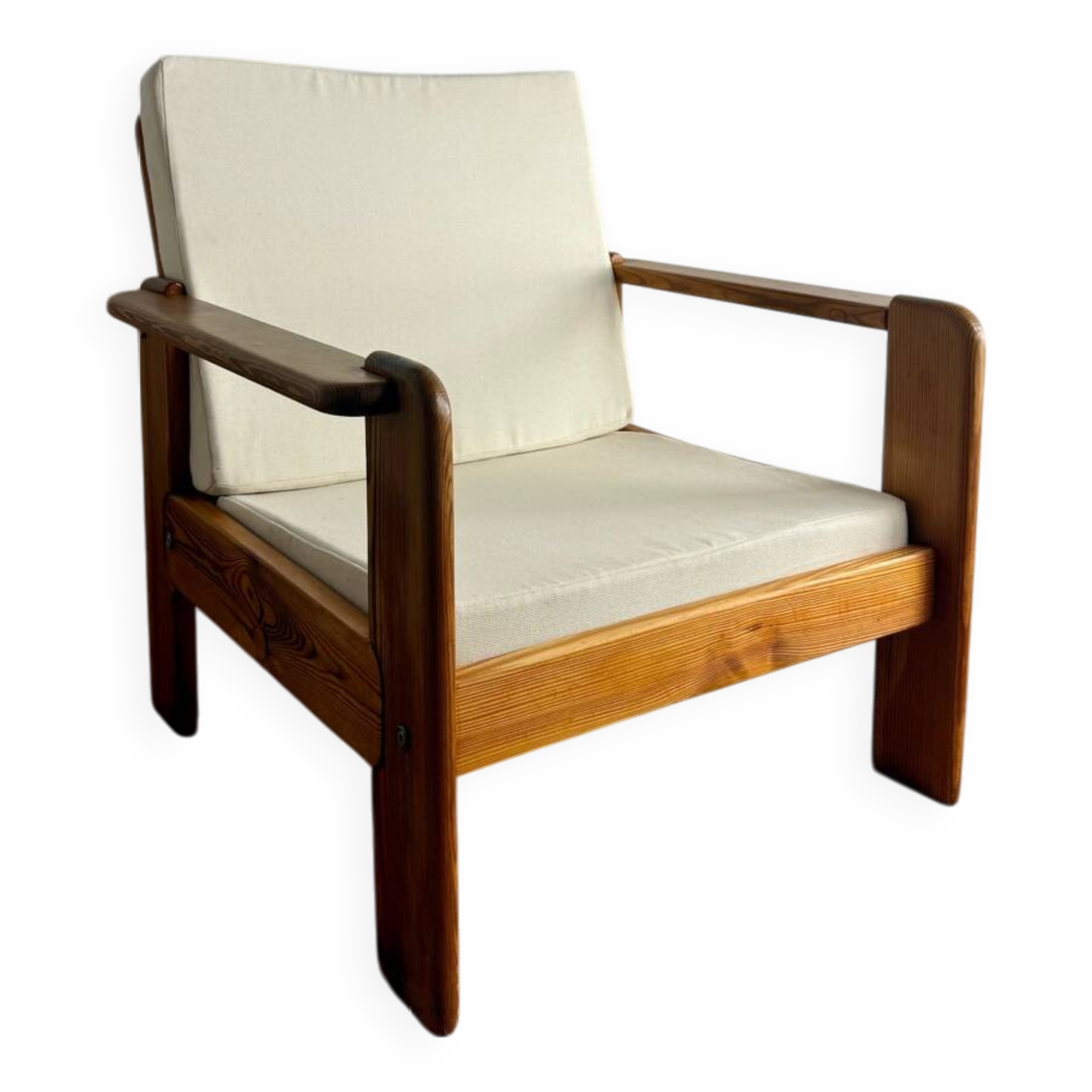 Solid pine armchair