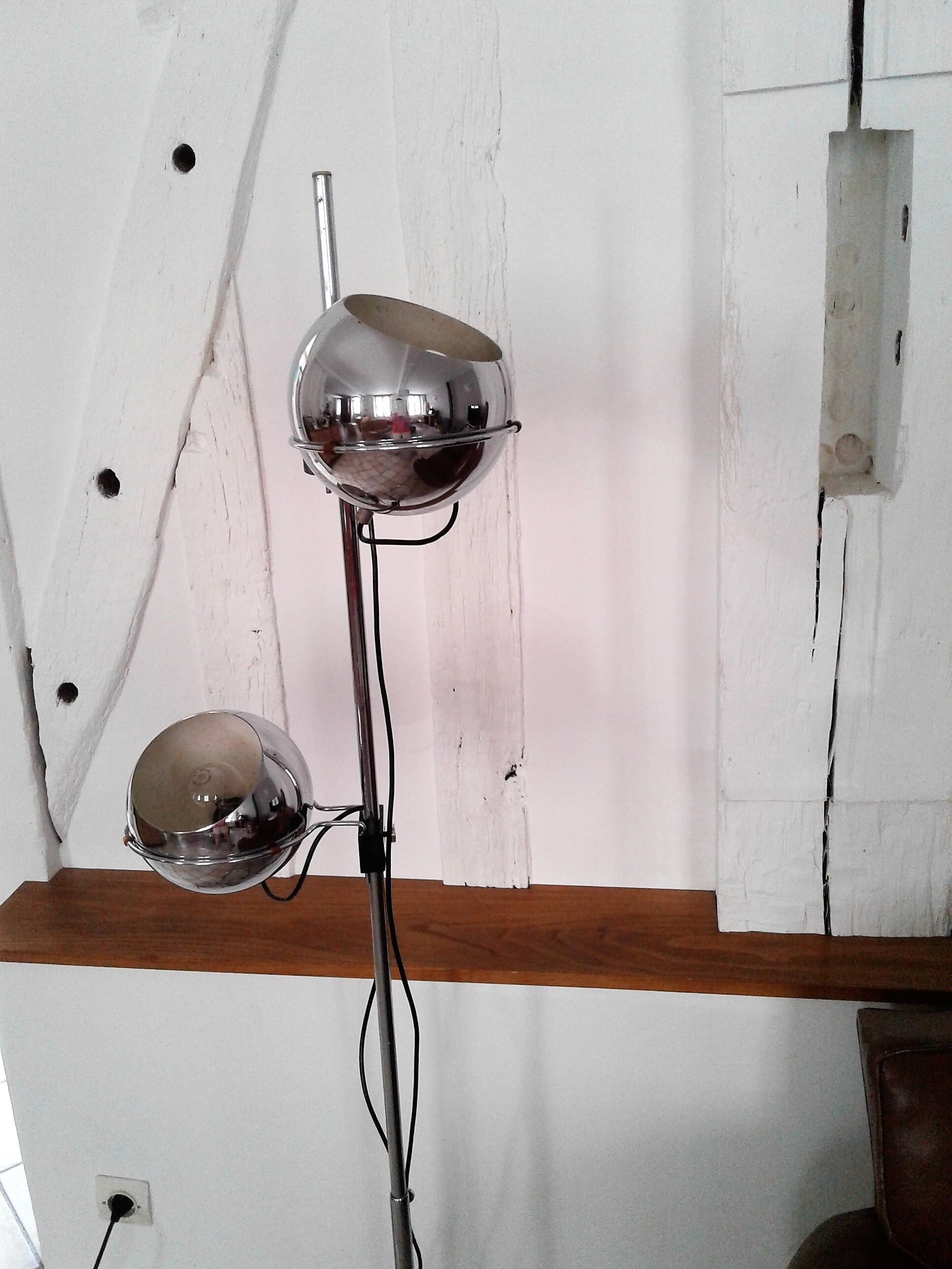 Floor lamp Reggiani "eyeball" chrome