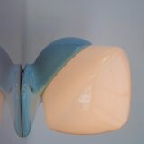 Large mid-century modern pale blue bathroom sconce from Ifö, Sweden