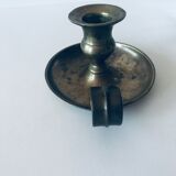 Old golden brass candlestick