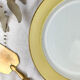 Round golden yellow dish l'amandinoise 7894