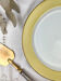 Round golden yellow dish l'amandinoise 7894