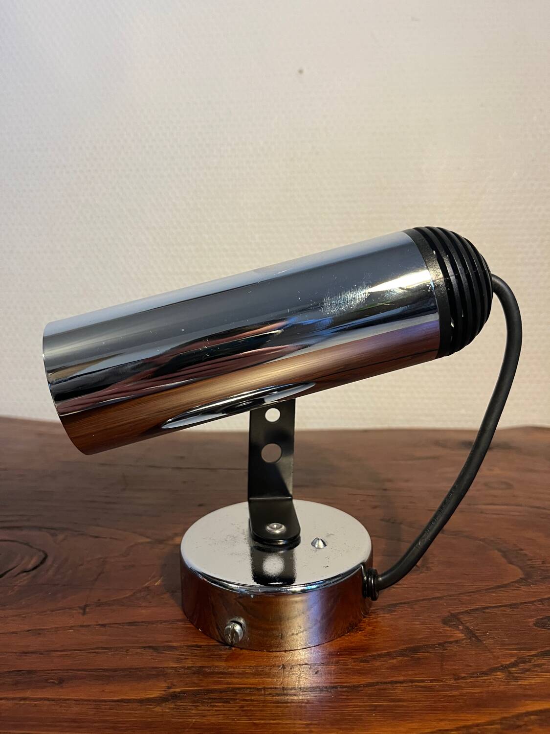 Space age chrome wall light spot from the 80s