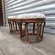 Paire de tabourets en rotin
