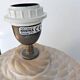Vintage ceramic lamp base kostka h: 37 cm