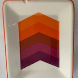 Lot of 2 bowls and 4 dishes or plates Gien model arrows 1970