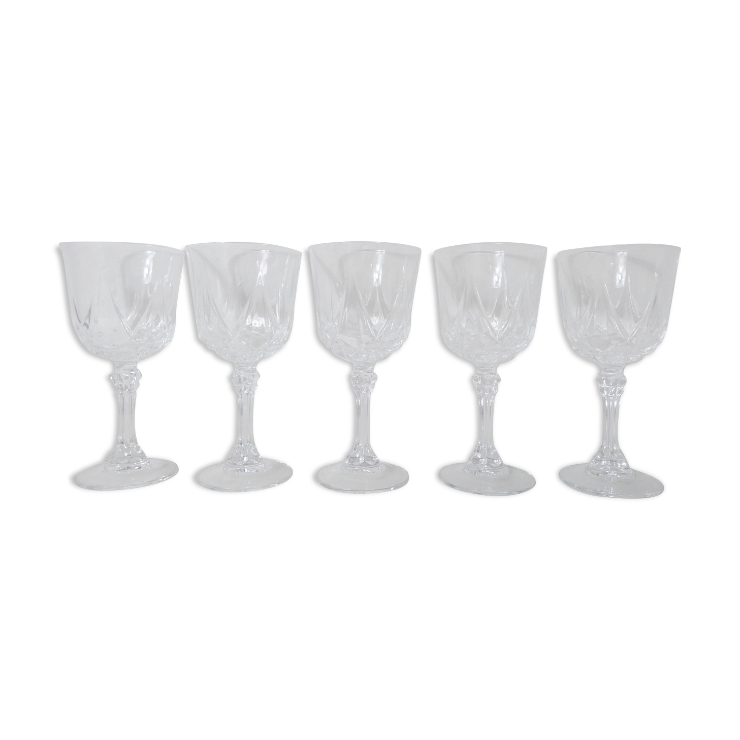 5 crystal wine glasses 15cl