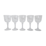 5 crystal wine glasses 15cl