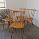 Set de 4 chaises bistrot à barreaux vintage