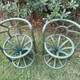 Pair of rattan armchairs