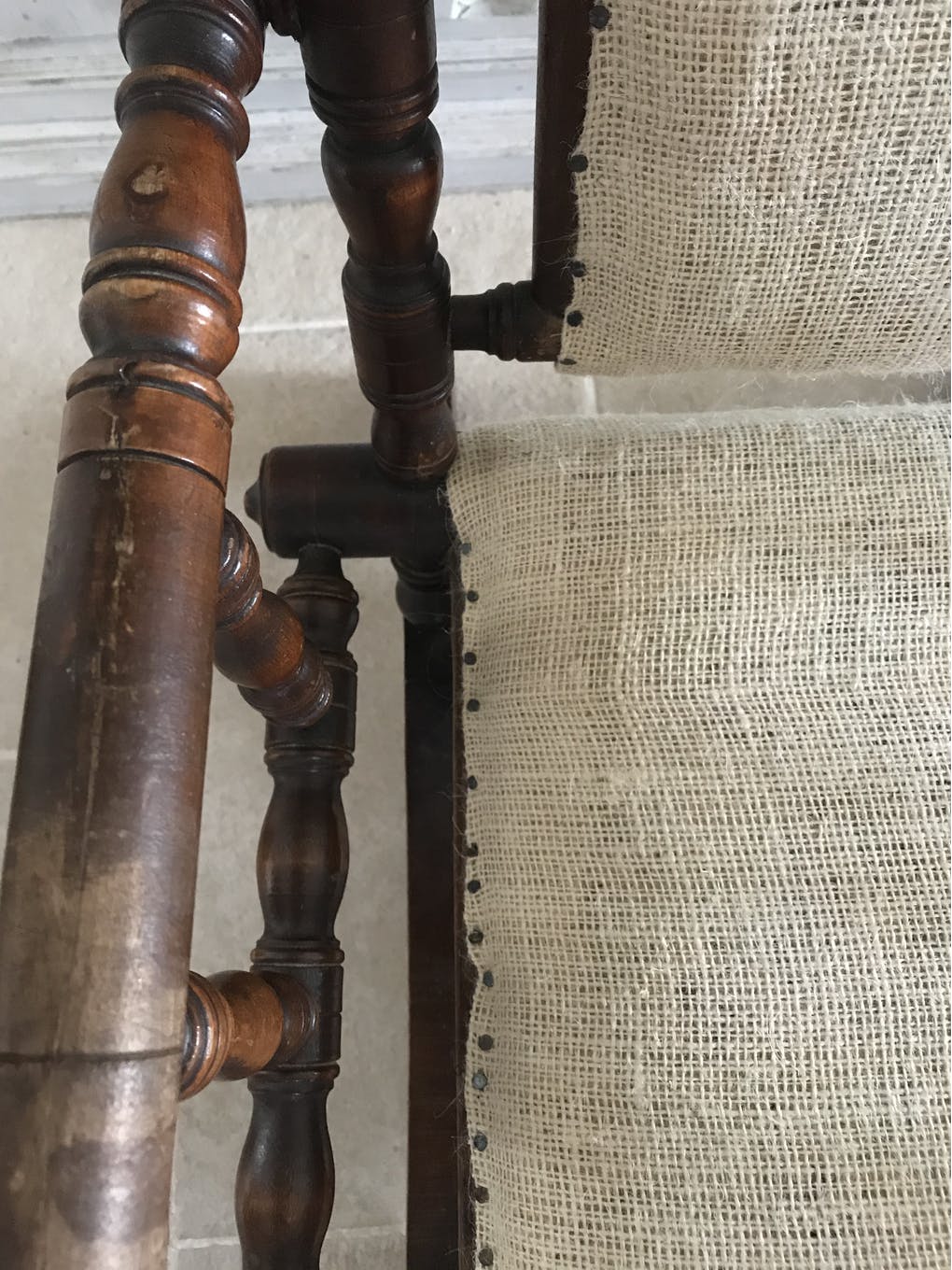 English rocking chair turned wood