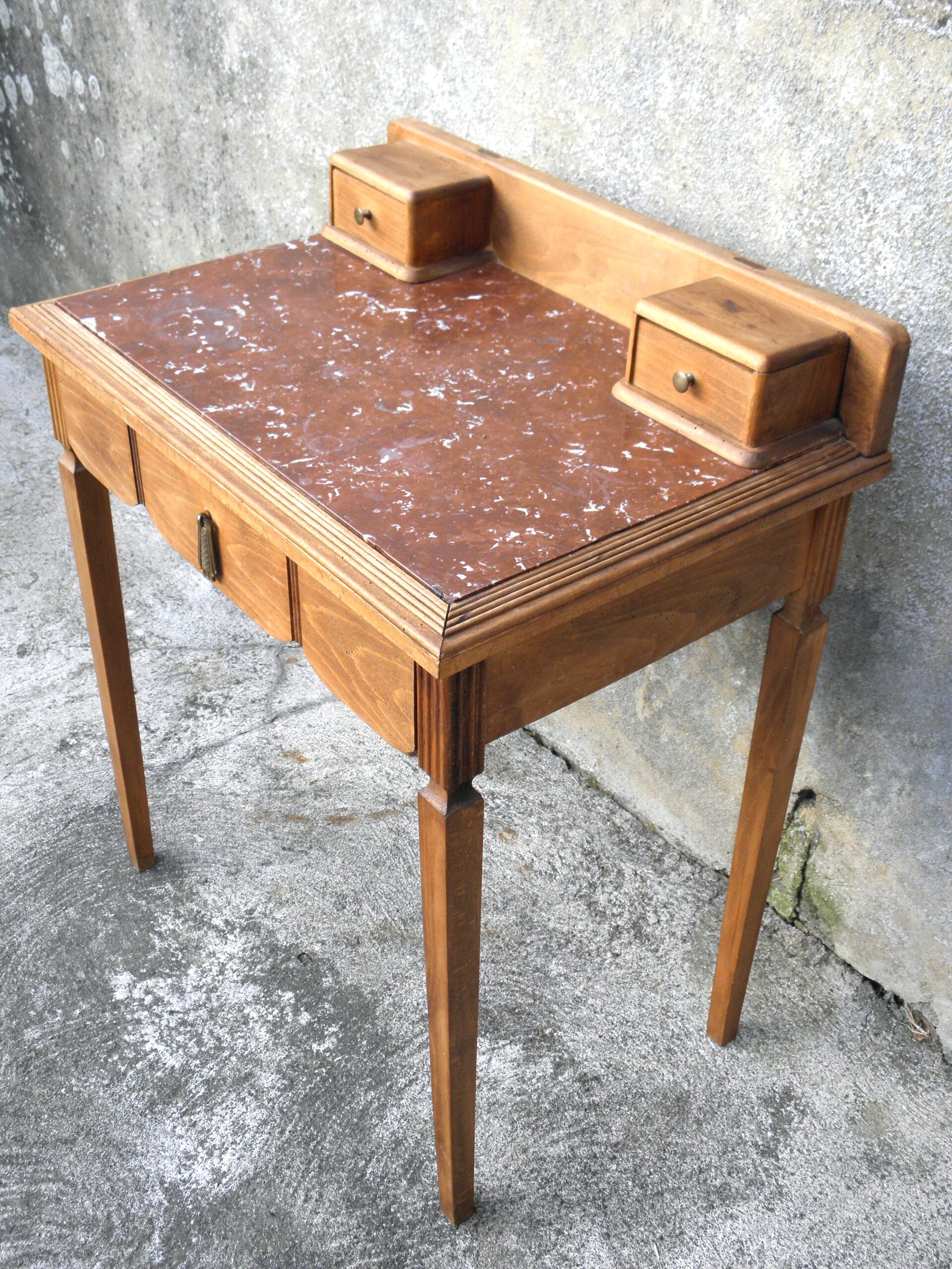 Marble tray side table