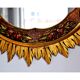 Golden wooden sun mirror, France, 1980, 70cm