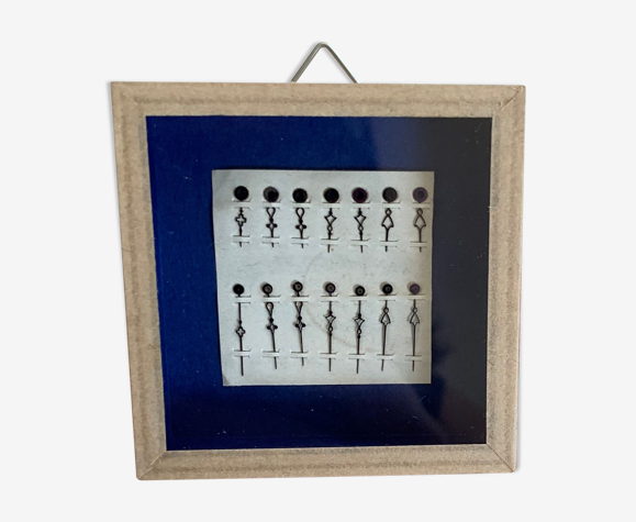 Cadre miniature, aiguilles de montre gousset anciennes