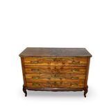 Italian art deco burl walnut chest of drawers, 1930s/1940s