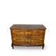 Italian art deco burl walnut chest of drawers, 1930s/1940s