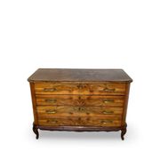 Italian art deco burl walnut chest of drawers, 1930s/1940s