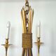 Lustre 6 brass lights